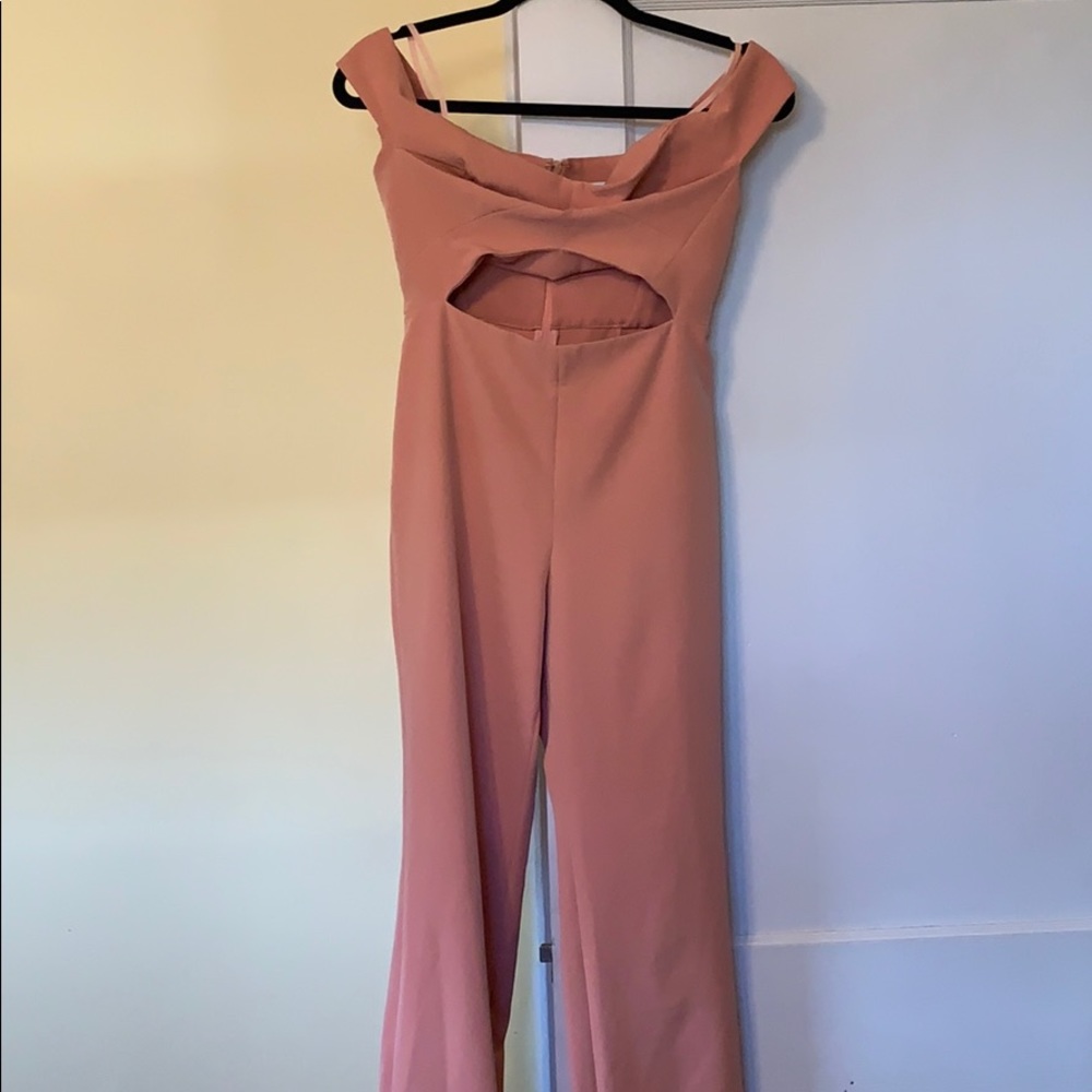 Beautiful off the shoulder kittenish jumpsuit